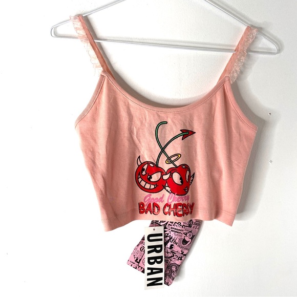 New Girl Order Bad Cherry Pink Cropped Tee NWT - Picture 5 of 10